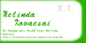 melinda kovacsai business card